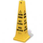 View: 6276-77 Safety Cone 36" (91.4 cm) with Multi-Lingual "Caution, Wet Floor" Imprint 